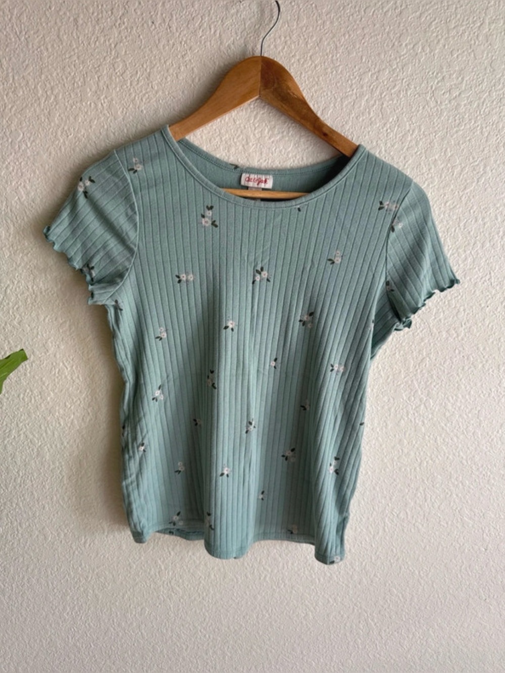 Cat & Jack Teal Floral Short Sleeve Tee